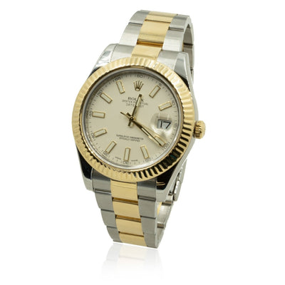 Rolex Datejust II 116333 Two-Tone Ivory Dial 41MM Factory Mens Watch - Giorgio Conti Jewelers