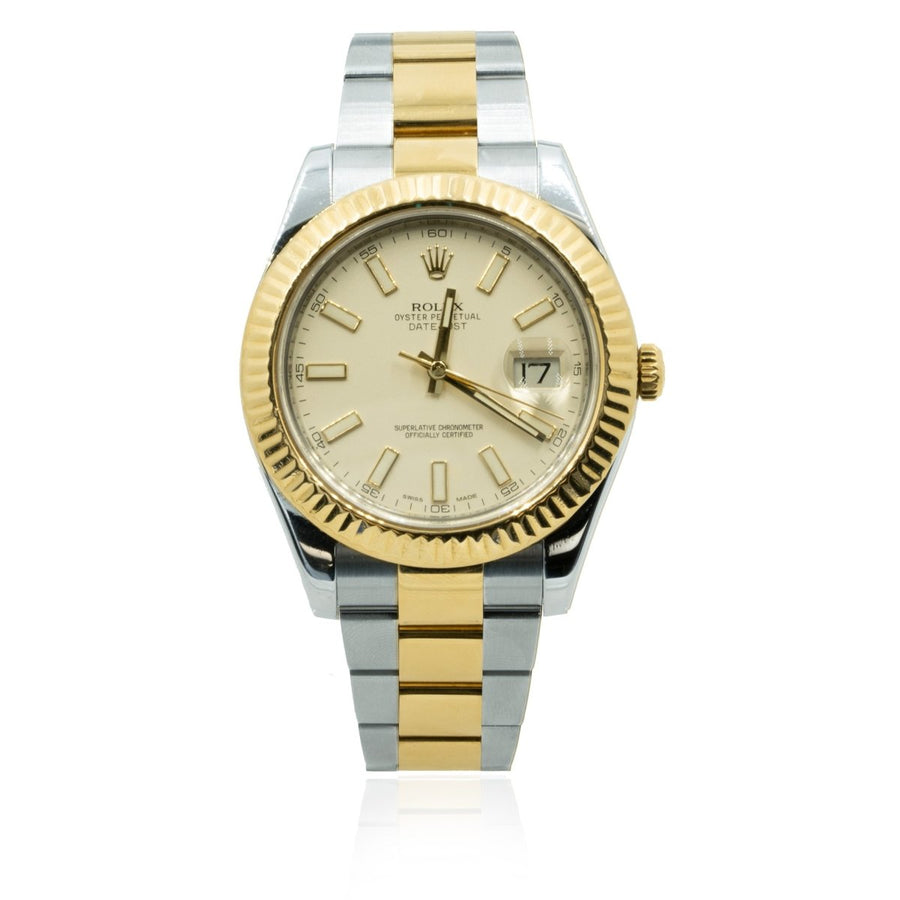 Rolex Datejust II 116333 Two-Tone Ivory Dial 41MM Factory Mens Watch - Giorgio Conti Jewelers