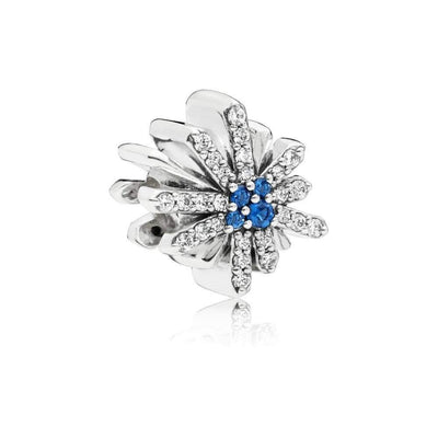 Firework Charm in Sterling Silver and 52 Bead-Set Clear Cubic Zirconia - Giorgio Conti Jewelers