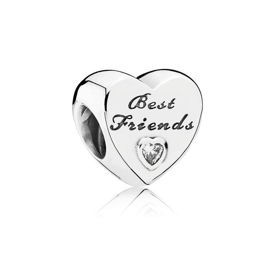 Friendship Heart, Clear CZ - Giorgio Conti Jewelers
