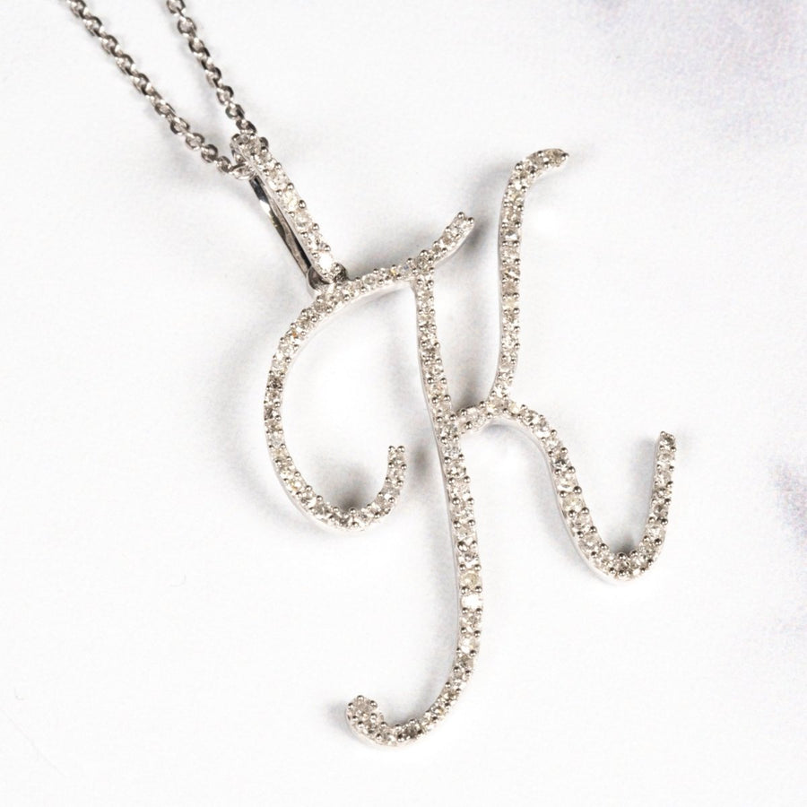 "K" Initial Pendant with Diamonds - Giorgio Conti Jewelers