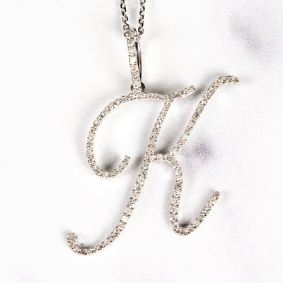 "K" Initial Pendant with Diamonds - Giorgio Conti Jewelers