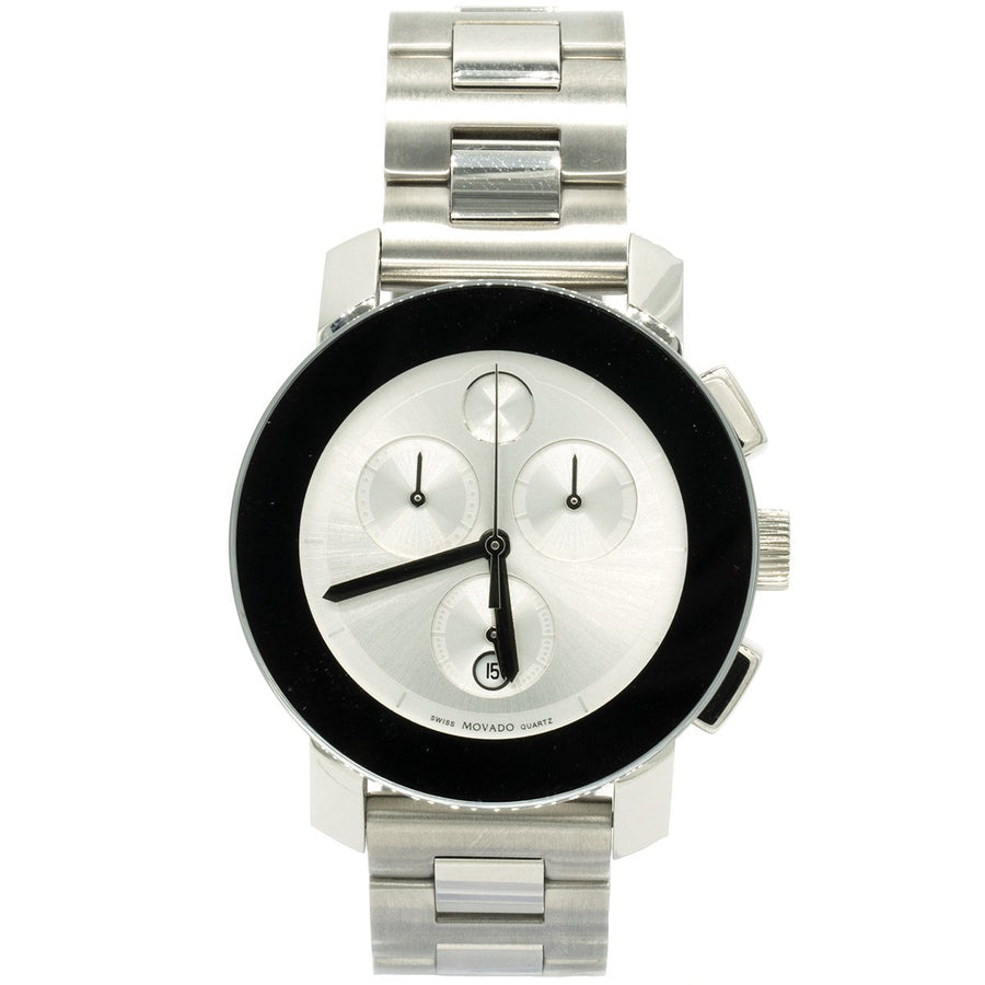 Movado Bold Chronograph 3600075 38mm Stainless Steel Silver Dial Women's Watch - Giorgio Conti Jewelers