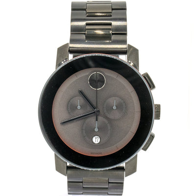 Movado Bold Chronograph 3600142 44mm Stainless Steel Grey Dial Watch - Giorgio Conti Jewelers