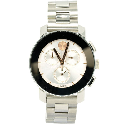 Movado Bold Chronograph 3600356 38mm Stainless Steel Silver Dial Women's Watch - Giorgio Conti Jewelers