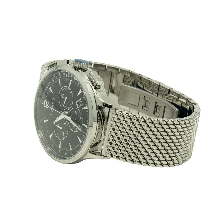 Movado Circa Chronograph 0606803 42mm Stainless Steel Black Dial Watch - Giorgio Conti Jewelers