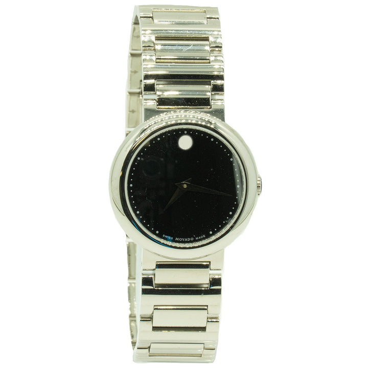 Movado Concerto 0606419 30mm Midsize Stainless Steel Black Dial Watch - Giorgio Conti Jewelers