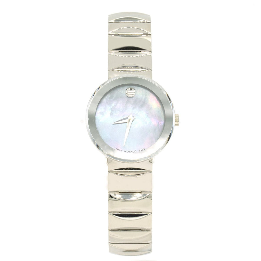 Movado Sapphire 0607048 26mm Stainless Steel MOP Dial Women's Watch - Giorgio Conti Jewelers