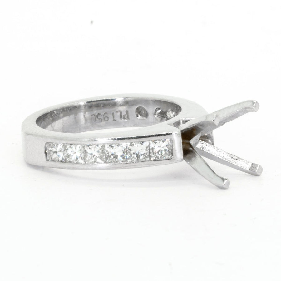 Platinum 1.20ctw Round Cut Channel Set Diamond Engagement Ring - Giorgio Conti Jewelers