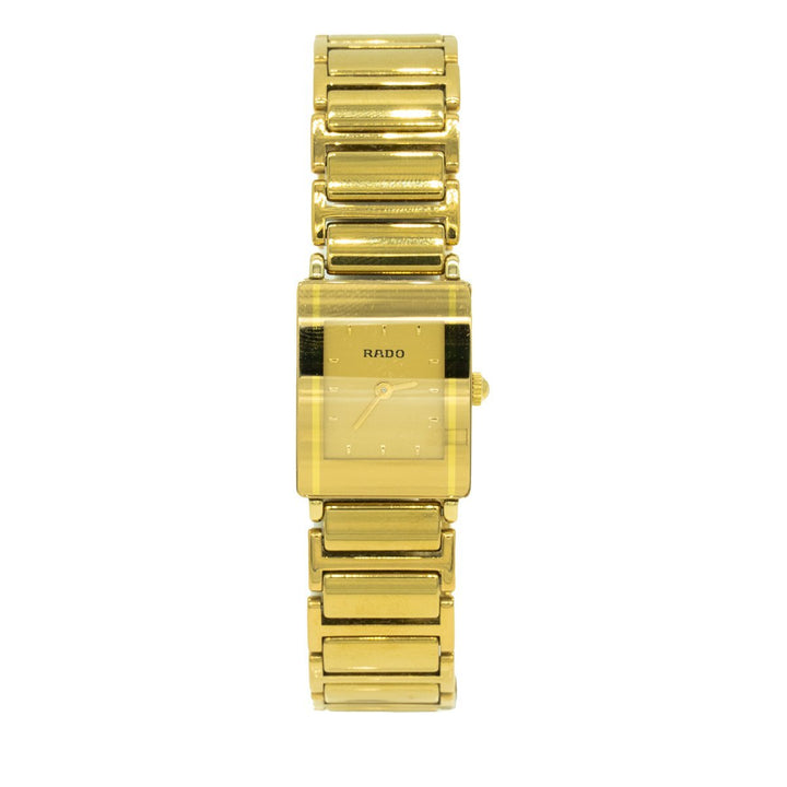 Rado R20383272 Women's Integral 18mm Ceramic Gold Dial Watch - Giorgio Conti Jewelers
