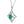 White Gold 1.50ctw Diamond and Natural Emerald Gemstone Statement Pendant - Giorgio Conti Jewelers