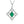 White Gold 1.50ctw Diamond and Natural Emerald Gemstone Statement Pendant - Giorgio Conti Jewelers