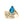 Yellow Gold 2.50CTW Pear Shape Prong Set Natural Blue Topaz and Diamond Ring - Giorgio Conti Jewelers