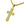 Yellow Gold 3.90ctw Princess Cut Invisible Set Diamond Cross Pendant - Giorgio Conti Jewelers